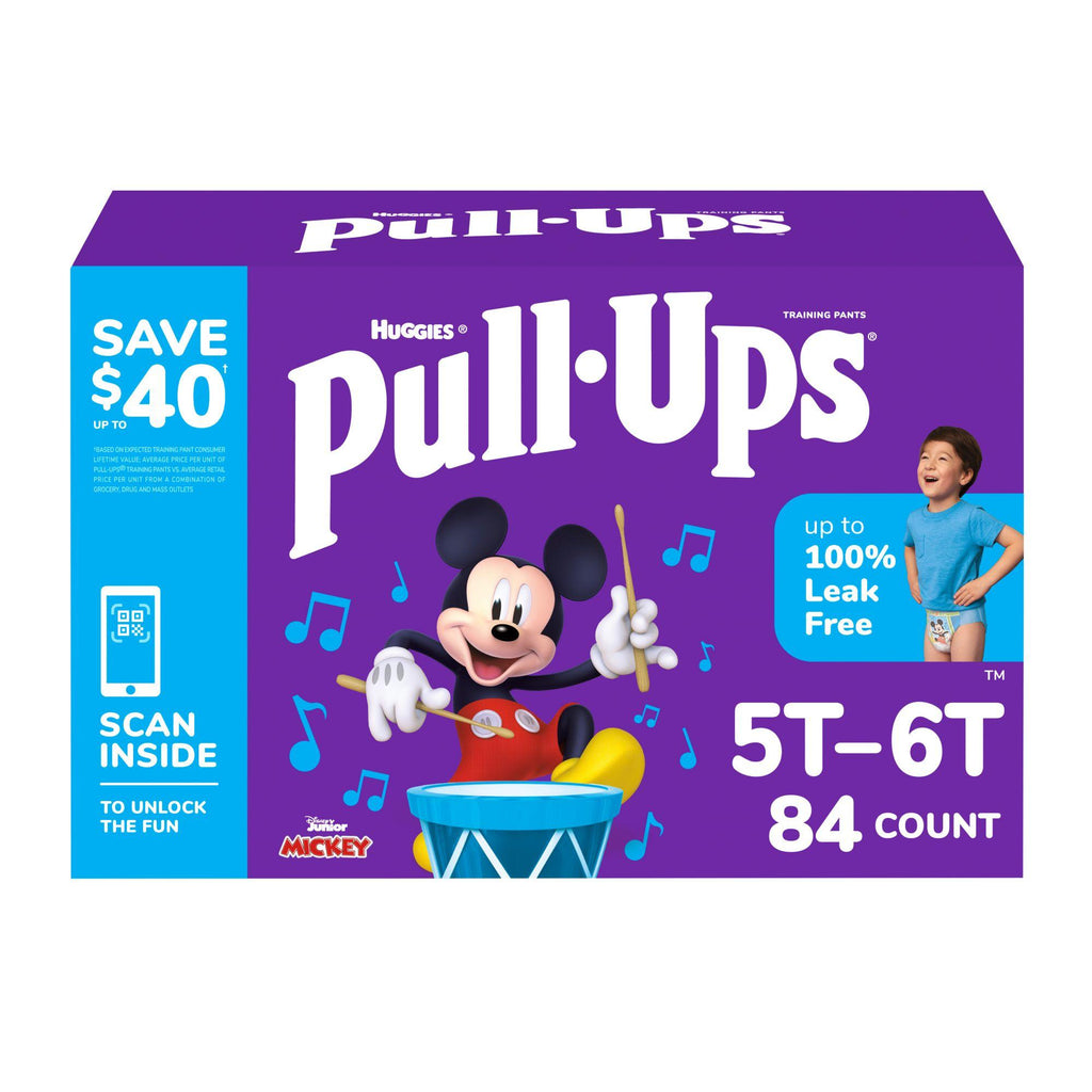 Huggies Pull-Ups Learning Designs Training Pants for Boys Size 5T-6T (46-60 lbs) 84 Count