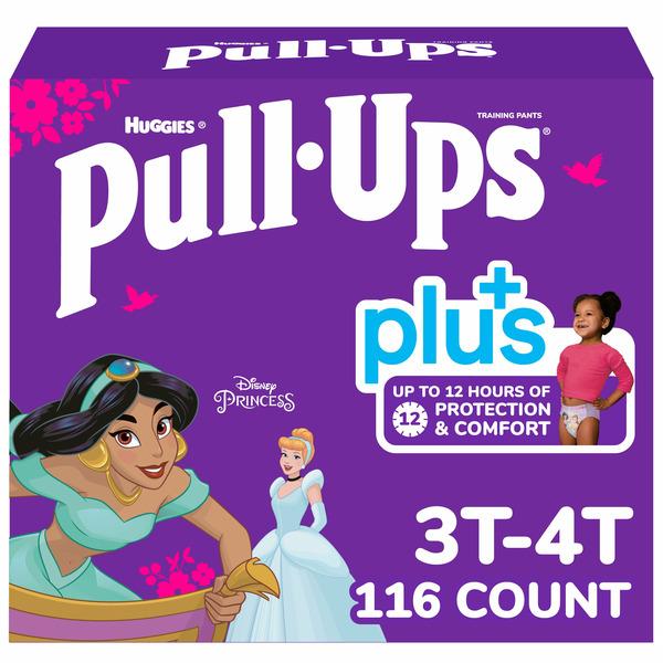 Huggies Pull-Ups Plus Training Pants, Unisex, 3T-4T (116 Count)