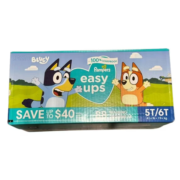 Pampers Easy Ups Training Underwear Bluey, Size 5T-6T (41+ lbs), 88 Count