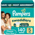 Pampers Swaddlers Ultra Day & Night Diapers Size 5 (27+ lb), 140 Count