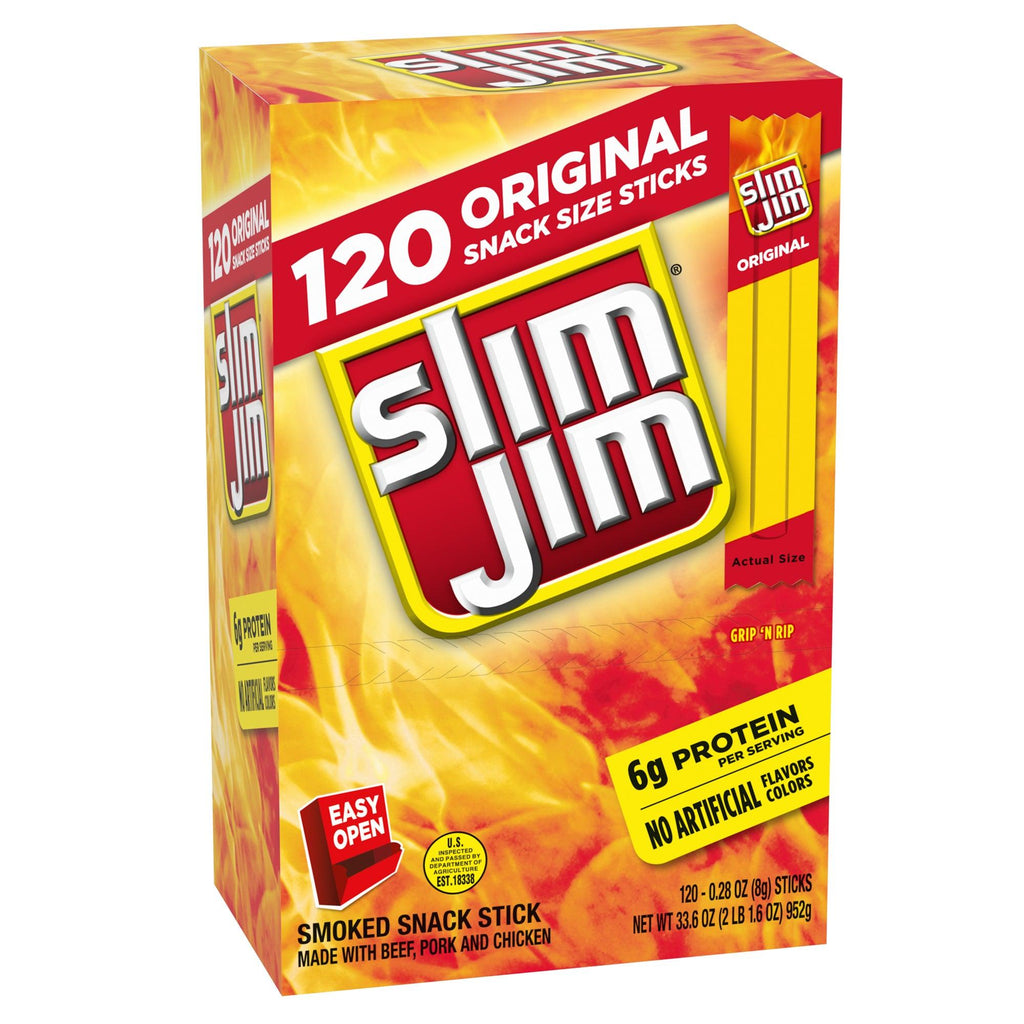 Slim Jim Original, 0.28 oz., 120 count.pack of 2