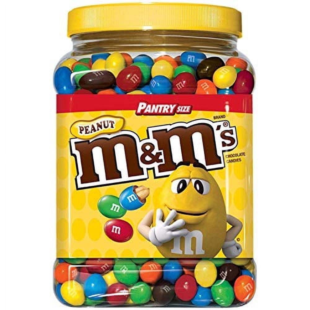 M&Ms Peanut Chocolate Candy Pantry Size Jar 62 Oz. (Pack Of 6) A1