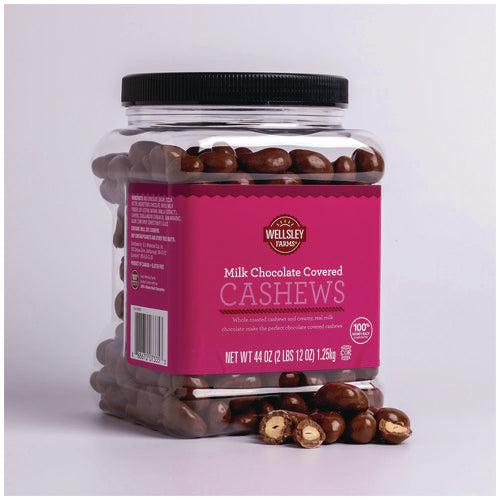 Wellsley Farms Milk Chocolate Covered Cashews, 44 oz.