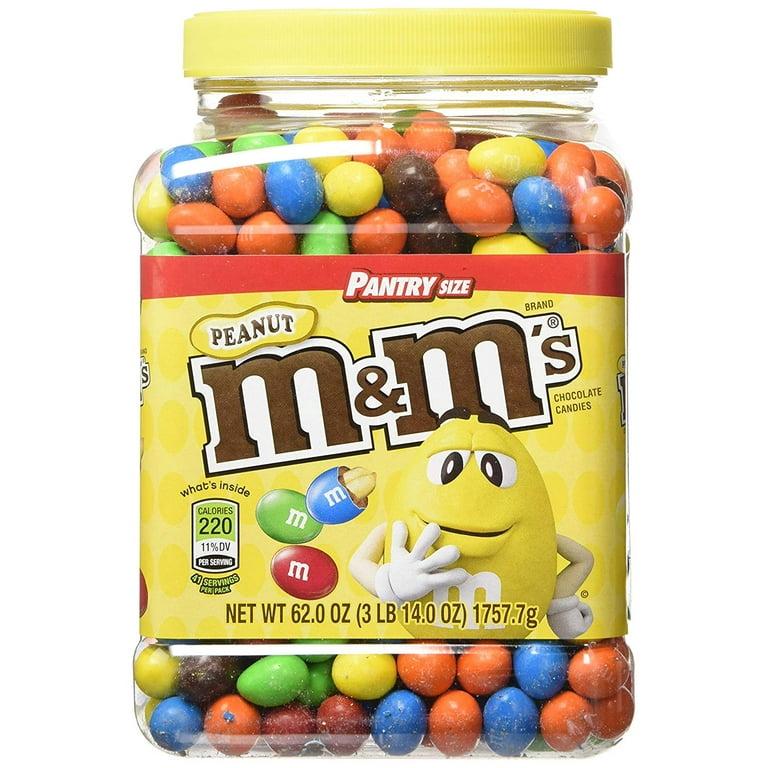 M&Ms Peanut Chocolate Candy Pantry Size Jar 62 Oz. (Pack Of 6) A1