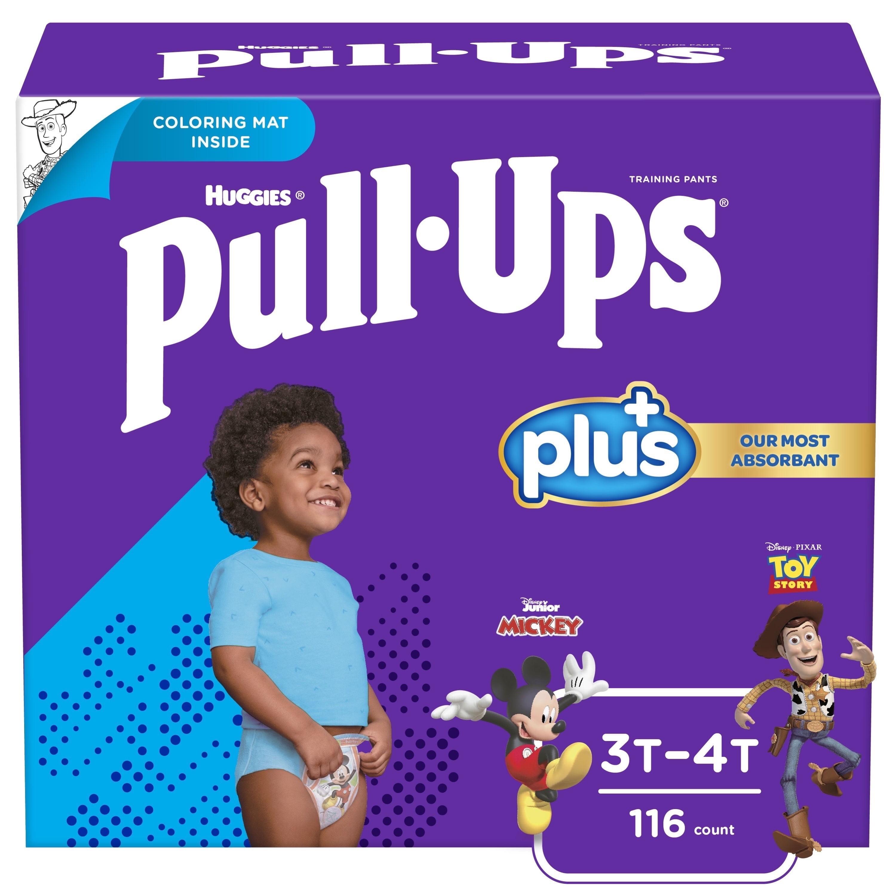 Huggies Pull-Ups Plus Training Pants, Unisex, 3T-4T (116 Count)